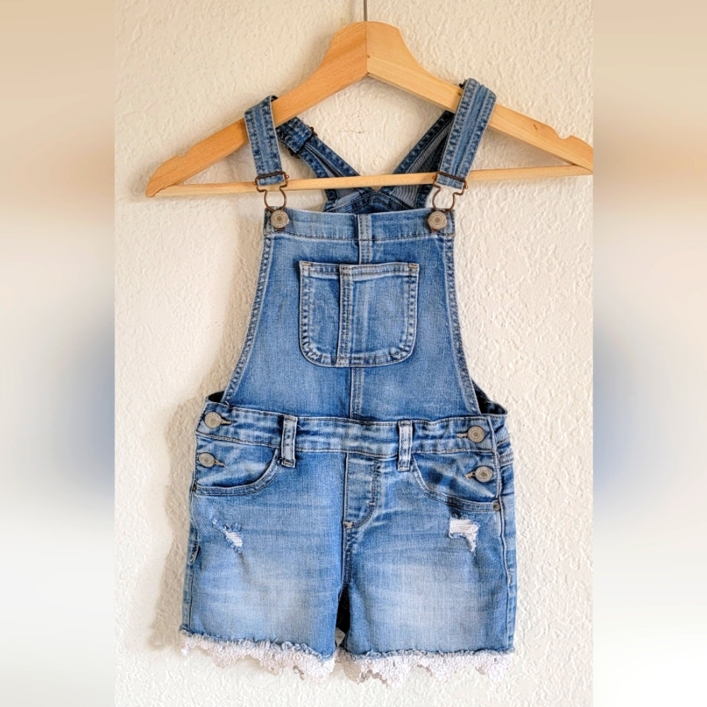 Denim Overall Shorts